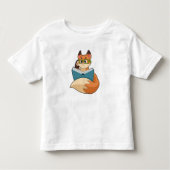 Fox als nerd met boek en bril kinder shirts (Voorkant)