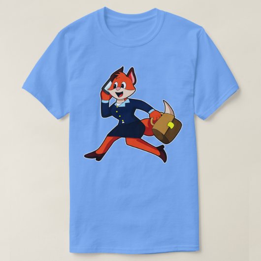 Fox als secretaris van de Dress T-shirt (Design voorkant)