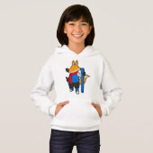 Fox als skiër met skiën (Voorkant volledig)