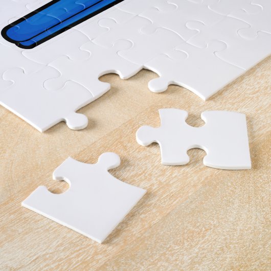 Fox als skiër met skiën legpuzzel (Zijkant)