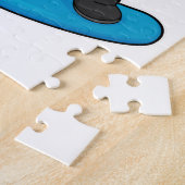 Fox als Snowboarder met Snowboard Legpuzzel (Zijkant)