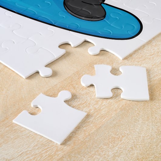 Fox als Snowboarder met Snowboard Legpuzzel (Zijkant)