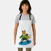 Fox als Snowboarder met Snowboard Schort (Insitu)