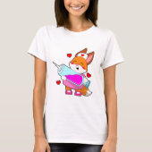Fox als verpleegster met spuit t-shirt (Voorkant)