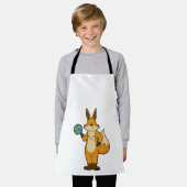 Fox als volleybalspeler met volleybal schort (Gedragen)