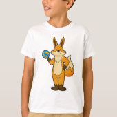 Fox als volleybalspeler met volleybal t-shirt (Voorkant)