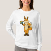 Fox als volleybalspeler met volleybal t-shirt (Voorkant)