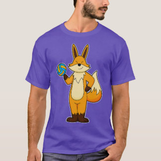 Fox als volleybalspeler met volleybal t-shirt