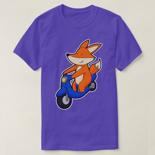Fox als wandelaar met scooter t-shirt (Design voorkant)