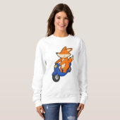 Fox als wandelaar met scooter trui (Voorkant volledig)