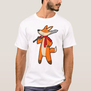 Fox als Warrior met zwaard en scarf T-shirt