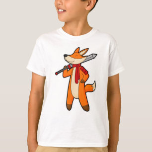 Fox als Warrior met zwaard en scarf T-shirt