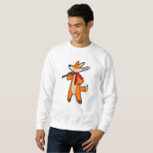 Fox als Warrior met zwaard en scarf Trui (Voorkant volledig)