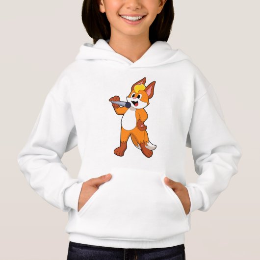 Fox als zanger met microfoon (Voorkant)