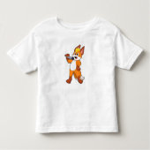 Fox als zanger met microfoon kinder shirts (Voorkant)