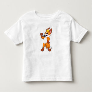 Fox als zanger met microfoon kinder shirts