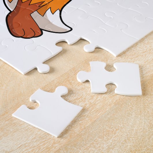 Fox als zanger met microfoon legpuzzel (Zijkant)
