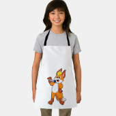 Fox als zanger met microfoon schort (Insitu)