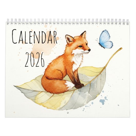 Fox and a butterfly  Calendar Kalender (Hoes)