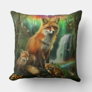 Fox and Cubs Sierkussen