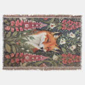 Fox and Foxglove Bloemen William Morris Geïnspiree Deken (Voorkant)