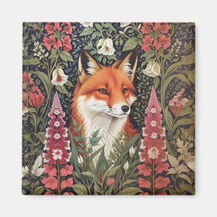 Fox and Foxglove Bloemen William Morris Geïnspiree Magneet