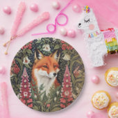 Fox and Foxglove Bloemen William Morris Geïnspiree Papieren Bordje (Feest)