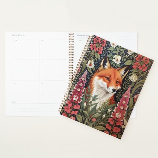 Fox and Foxglove Bloemen William Morris Geïnspiree Planner (Display)