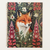 Fox and Foxglove Bloemen William Morris Geïnspiree Planner (Voorkant)
