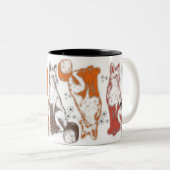 Fox and friends coffee mug theme graphics tweekleurige koffiemok (Voorkant rechts)