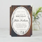 Fox and Laurel Wood Birthday-uitnodiging Kaart (Staand voorkant)