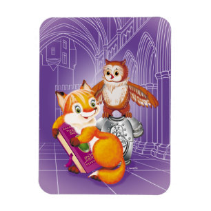fox and owl magneet