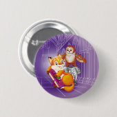 fox and owl ronde button 5,7 cm (Voorkant /achterkant)