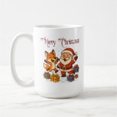 Fox and Santa Christmas Mug Koffiemok (Links)