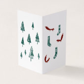 Fox and Tree Christmas Card: Simple Kaart (Buitenkant)