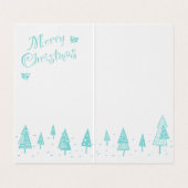 Fox and Tree Christmas Card: Simple Kaart (Binnenkant ongevouwen)