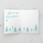 Fox and Tree Christmas Card: Snow Feestdagen Kaart (Binnen)