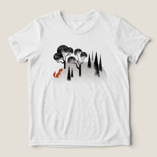 Fox and Woods Kid's Tri-Blend Shirt (Design voorkant)
