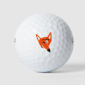 Fox Animal Cartoon Cunning Devious Evil Eye Golfballen (Voorkant)