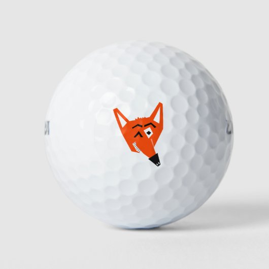 Fox Animal Cartoon Cunning Devious Evil Eye Golfballen (Voorkant)