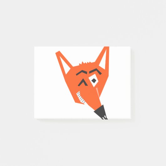 Fox Animal Cartoon Cunning Duizelig boze oog Post-it® Notes (Voorkant)