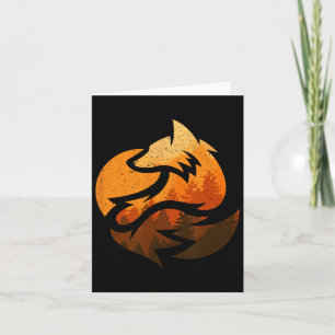 Fox Animal Design Gifts met Natuur Trees Hunting Kaart