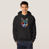 Fox - Animal Motif Art Colourful Animal Fox Hoodie (Voorkant volledig)