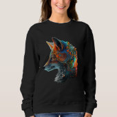 Fox Animal Motif Fantasy Colourful Fox Trui (Voorkant)