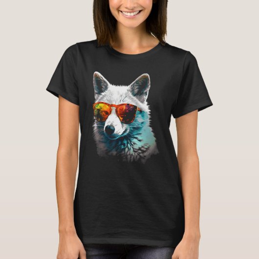 Fox Animal Sunglasses Animal Fox T-shirt (Voorkant)