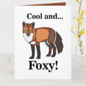 Fox Animal Wildlife Foxy Verjaardag Kaart (Gele Bloem)