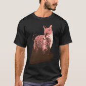 fox animals forest trees birds t-shirt (Voorkant)
