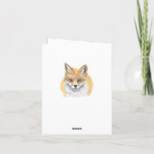 Fox Aquarel kaart - Van handgeschilderd origineel (Achterkant)