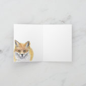 Fox Aquarel kaart - Van handgeschilderd origineel (Binnen)