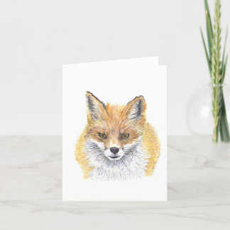 Fox Aquarel kaart - Van handgeschilderd origineel